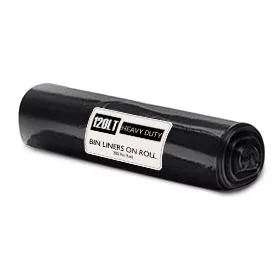 120Ltr Heavy Duty Bin Liner 35<span style="text-transform:lowercase;">um</span> - Black [100 Roll]