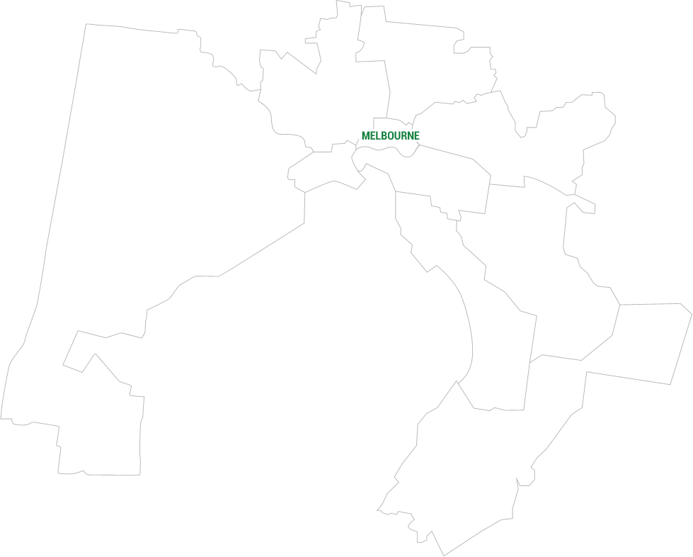 Simple Map of Melbourne