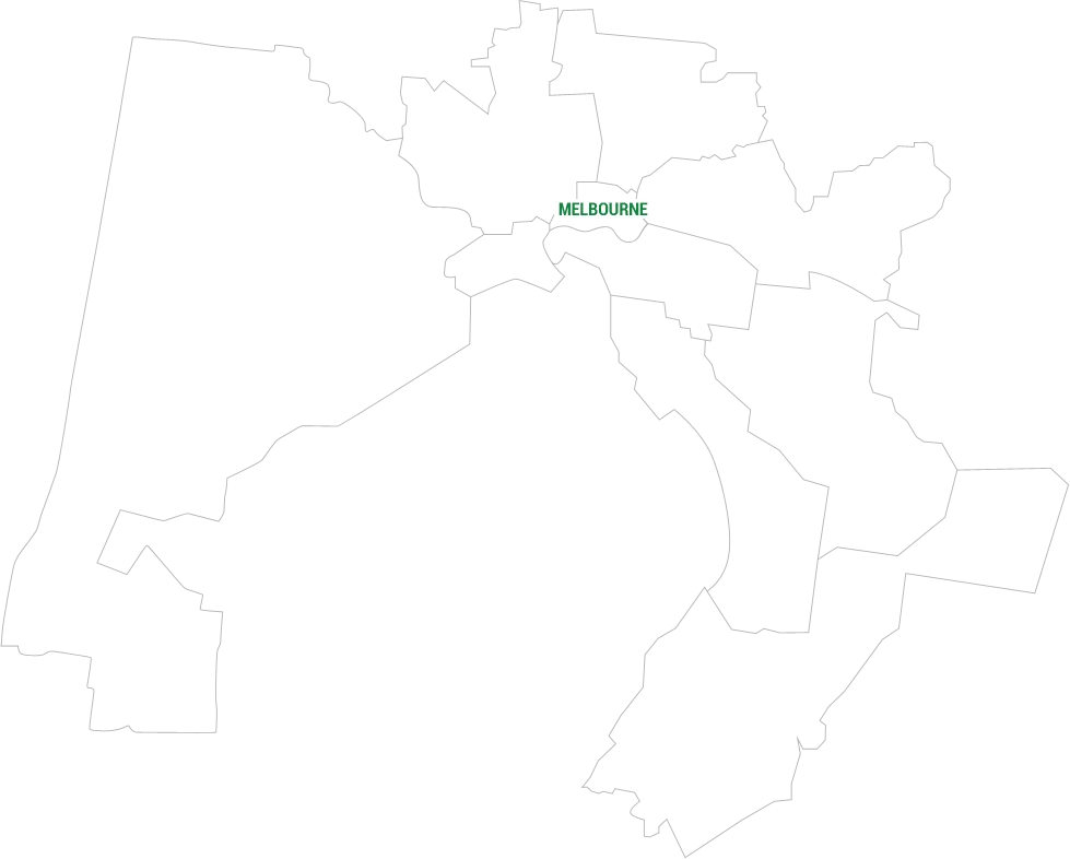 Simple Map of Melbourne