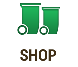 Green Waste Bin Icon Button